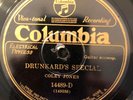 Columbia 14489D Coley Jones DRUNKARD's SPECIAL 1929 78 rpm Blues E+ TEXAS