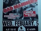 vtg BAD MANNERS CAMPER VAN BEETHOVEN 11x17 Punk Flyer poster kbd hardcore
