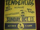 vintage org SUICIDAL TENDENCIES NO MERCY  11x17 Punk Flyer poster rock kbd h/c
