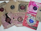 9x Old Gramophone Phonograph Records - Various Styles in Music and Age - Shellac