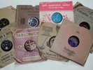 8x Old Gramophone Phonograph Records - Various Styles in Music and Age - Shellac