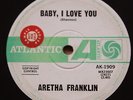 Aretha Franklin Baby I Love you/Going down slow OZ '60s Atlantic Soul promo 45
