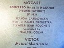 1936 Wanda LANDOWSKA at the piano Mozart Coronation Concerto Jean Pougnet Goehr