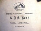 1933 Paris WANDA LANDOWSKA Harpsichord BACH GOLDBERG VARIATIONS Laminated HMV E+
