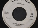 ELVIS PRESLEY: That's All Right / Blue Moon Of Kentucky 45 (dj) Rockabilly