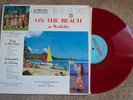 On The Beach Waikiki Red Island Hawaii Record original vinyl album Hula Exotic