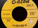 45rpm NORTHERN SOUL JIMMY RICKS BATON 236 I'M A FOOL TO LOVE YOU VG+