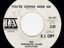 RARE PSYCH Thirteenth Floor Elevators : You're Gonna Miss Me / Tried To Hide EX