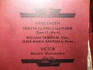 1938 HINDEMITH Sonata Op 11.4  William Primrose Viola JESUS MARIA SANROMA PIANO