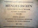 1933 Joseph SZIGETI Mendelssohn  VIOLIN Concerto E Minor Beecham 78