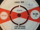 Lord Bryner And The Sheiks Congo War Super Rare Reggae 7 Inch