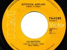 JEFFERSON AIRPLANE Volunteers RARE  PHILIPPINES Filipinas 45 VINYL 74-0245 RCA