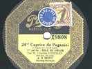 Charles Herman violin: Paganini 24. Caprice   Pathé 78 rpm