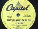 78 RPM Les Baxter HANG YOUR WISHES ON THE TREE / SANTA CLAUS' PARTY 1952 XMAS