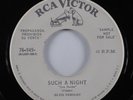 Rock & Roll Popcorn 45 ELVIS PRESLEY Such A Night RCA VG+/VG++ promo mexico HEAR