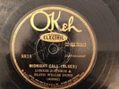 Okeh 8818 Lonnie Johnson & Blind Willie Dunn (Ed Lang) MIDNIGHT CALL 78 rpm 1930