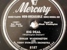 DINAH WASHINGTON jazz vocal 78 RPM MERCURY Big Deal, I'll Never Be Free