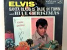 ELVIS PRESLEY Santa Claus Is Back In Town + Blue Christmas RCA 45 RPM Gold