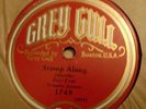 Early Jazz 78 RPM Record - Memphis Jazzers - Grey Gull