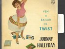 45 tours EP ESPAGNE JOHNNY HALLYDAY 432 593 version 2  twist bleu LANGUETTE
