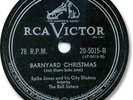 SPIKE JONES & Bell Sisters Christmas 78 RPM Record. Barnyard Christmas. E+