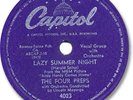 1958 The FOUR PREPS Pop 78 RPM Record. Lazy Summer Night.