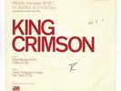 KING CRIMSON Easy Money/Exile/ Larks’ Tongues in Aspic Sampler Atlantic 45 EP