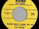 HEAR IT 60's Doo-Wop 45 rpm record The Sinceres 