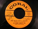 JOHNNY BURNETTE TRIO TRAIN KEPT A-ROLLIN' / Honey Hush Rockabilly Rock 45 Orig.