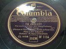 78 RPM LYS GAUTY - 14 Juillet - COLUMBIA DF 1134