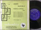 MARYLA JONAS Chopin Mazurkas COLUMBIA ML 2101 orig 10