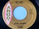 Soul Classic ETTA JAMES At Last / I Just Want To Make Love ARGO Original 45 VG