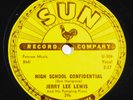 1958 JERRY LEE LEWIS 78 High School Confidential/Fools Like Me SUN 296 *EX COND*
