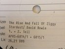 David Bowie ?– The Rise And Fall Of Ziggy Stardust LP TESTPRESS GERMAN 1972