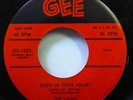 the LANES 45 Open Up Your Heart / You Alone GEE Near-MINT ORIG. press Kz533