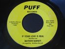 Matthew Barnett   If Your Love Is Real / My Only Love   Puff   northern soul 45