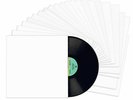 TunePhonik 12” Vinyl LP Record Jackets, Coated White,  No Center Hole - 25 Pack