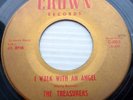 TREASURERS white doo-wop orig.CROWN 45 I WALK WITH AN ANGEL  STORY OF LOVE pc103