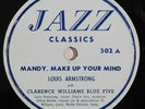 jazz 78 RPM LOUIS ARMSTRONG CLARENCE WILLIAMS Mandy Make Up Your Mind JAZZ CLASS