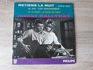 rare   BANDE MAUVE/VIOLETTE JOHNNY HALLYDAY EP RETIENS LA NUIT