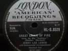 JERRY LEE LEWIS great balls of fire LONDON 78rpm rock n roll classic