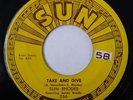 Slim Rhodes - Take And Give / Bad Girl - Sun 238 Original 45 Rockabilly 1956 VG+
