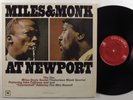 MILES DAVIS/THELONIOUS MONK Miles And Monk At Newport COLUMBIA LP VG+ mono 2-eye