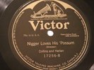 PIONEER COLLINS & HARLAN Nigger Loves His 'Possum/GOLDEN Turkey VICTOR 17256 E+