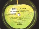 Paul McCartney Argentina Band On The Run SLICED APPLE LABELS (no faces) Beatles