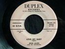 Jesse Allen, Duplex 9003, Love My Baby & After A While, GREAT  Blues sound