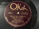 LOUIS FORBSTEIN'S SYNCOPATORS THAT'S ALL THERE IS DOWN AND OUT BLUES KC JAZZ VG+