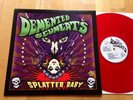 DEMENTED ARE GO   Sharky - SCUMCATS - splatter baby LP Psychobilly RED   Meteors