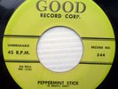The ELCHORDS original 1958 GOOD 45 VG++ Peppermint Stick / Gee I'm In Love D1197