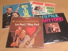 Lot: 4 Vintage Orig. Les Paul/Mary Ford LP Record Albums Columbia 6-Eye Label